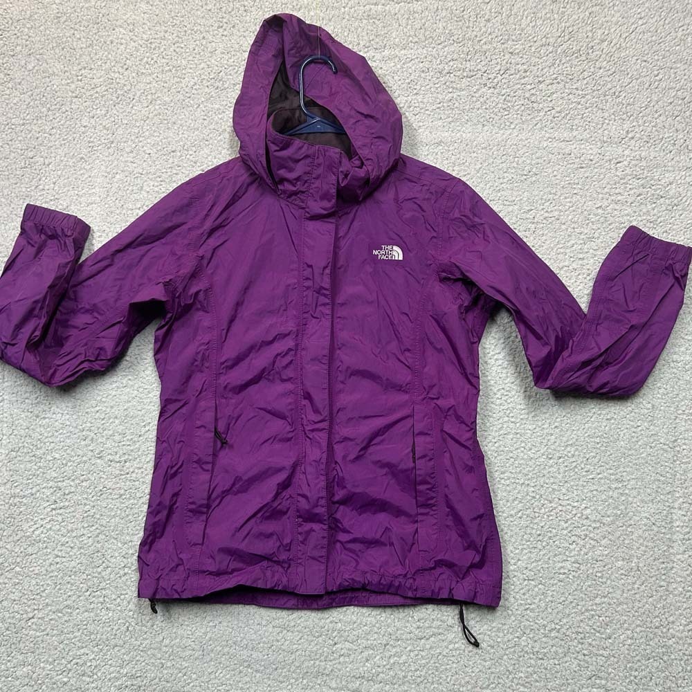 The North Face Jacket Womens Medium Purple HyVent Waterproof Hooded Rain Coat